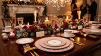 Service de table en céramique de luxe avec bordure dorée, motif géométrique cygne rose et violet, assiettes en porcelaine fine personnalisées, tasses à thé et soucoupes