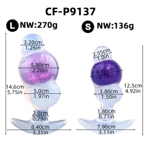 ของเล่นทางเพศ CF-P9137 สำหรับช่องคลอดและทวารหนัก ทำจากซิลิโคนนุ่ม  จุกก้นแบบลูกแก้ว ของเล่นเสริมอารมณ์ทางเพศสำหรับผู้ชายและผู้หญิง ราคาขายส่ง - Product Image 3