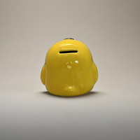 Tirelire en dolomite peinte à la main, oiseau jaune 3D - Sculpture de poussin mignon personnalisée pour enfants