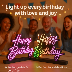 <span class=keywords><strong>Letras</strong></span> <span class=keywords><strong>Happy</strong></span> Retail Ready Pantalla ligera Conveniente Letrero de cumpleaños acrílico LED de un solo color - Product Image 2