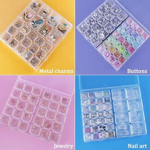 Boîte <span class=keywords><strong>de</strong></span> <span class=keywords><strong>rangement</strong></span> pour perles à 56 emplacements, 28 grilles, boîte organisatrice en plastique transparent pour accessoires <span class=keywords><strong>de</strong></span> peinture au <span class=keywords><strong>diamant</strong></span>, bijoux, pierres précieuses, nail art, artisanat - Product Image 5