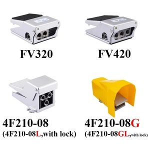 Fv320 fv420 4f210-08gl với khóa xi lanh công tắc điều khiển 2 vị trí 5 cách không khí khí nén chân đạp đảo chiều van - Product Image 2