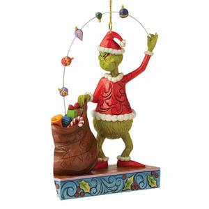 Adorno de árbol de Navidad, colgante acrílico, divertido <span class=keywords><strong>Grinch</strong></span> verde, decoración navideña para el hogar, regalo para fiestas, venta al por mayor - Product Image 5