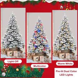 Arbres de Noël Haut de Gamme à Neige Floquée à Assembler Soi-Même pour Décoration, Vente en Gros Usine, avec Base Métallique Épaisse - Product Image 3