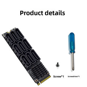 Carte d'extension <span class=keywords><strong>M2</strong></span> PCIe SATA6Gbps 9 ports Interface Nvme <span class=keywords><strong>Mkey</strong></span> Prend en charge l'extension de disque dur de stockage réseau - Product Image 3
