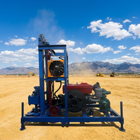 Petite plateforme de forage rotative portable sur roues/chenilles pour puits d'eau, profondeur 200 mètres