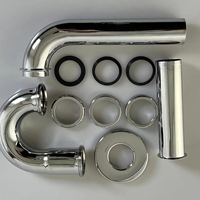 Salle de bain en acier inoxydable 304 rond P piège Siphon raccord piège G 1 1/4 bassin déchets Siphon bouteille P-piège pour lavabo