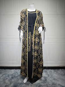 Ensemble deux pièces de turbans en laine de style moyen-oriental avec ceinture, robe ethnique à imprimé batik d'Asie du Sud-Est, <span class=keywords><strong>boubou</strong></span> <span class=keywords><strong>africain</strong></span> de Tanzanie - Product Image 6