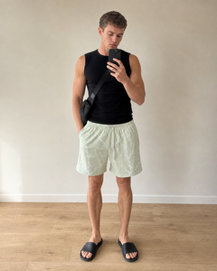 Shorts en coton imprimé pour hommes, coupe ample, décontractés, pour l'été, pour dormir, OEM ODM, faible MOQ - Product Image 3