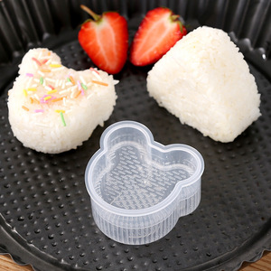 Dessin animé Triangle boule de riz ménage enfants riz Bento bricolage algues Sushi moule timbre argile Cutter outil gâteau outils - Product Image 4