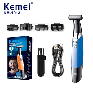 เครื่องโกนหนวดไฟฟ้า KEMEI KM-1913 แบตเตอรี่ 600mAh ชาร์จผ่าน USB กันน้ำ IPX5 สำหรับผู้ชาย ใบมีดเดี่ยว โกนได้อย่างไม่เจ็บปวด ใช้ได้กับบริเวณจุดซ่อนเร้น ได้รับมาตรฐาน CE - Product Image 1