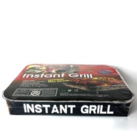 Barbecue pliant à charbon de bois pour camping extérieur, allumage automatique instantané, chariot en fer, capacité 600G, sécurité flamme, pour 2-3 personnes