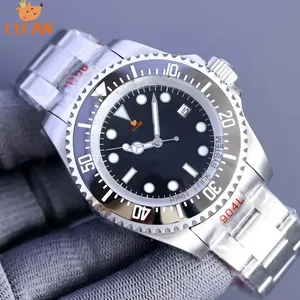 24 시간 기능이있는 슈퍼 클론 발광 및 OEM 사파이어 글라스 40mm 세라믹 베젤 시계 기계식 시계