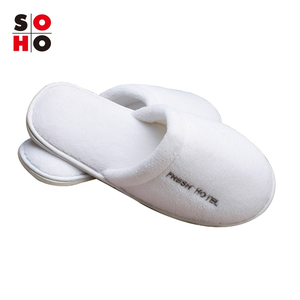 Pantoufles d'hôtel jetables et lavables / bouts fermés / <span class=keywords><strong>coton</strong></span> <span class=keywords><strong>blanc</strong></span> - Product Image 1
