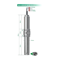 Capteur de pH intelligent en acier inoxydable 0-14pH 4-20mA RS485 pour le traitement de l'eau, l'aquaculture et la surveillance environnementale