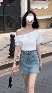 2026 <span class=keywords><strong>Blusa</strong></span> da <span class=keywords><strong>Donna</strong></span> con Spalla Obliqua, T-shirt <span class=keywords><strong>Elegante</strong></span> e Sexy, <span class=keywords><strong>Blusa</strong></span> Femminile - Product Image 2