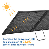 Panneau solaire pliable FULLSUN SOLAR 400W, 4 plaques ETFE noires pour utilisation en camping en plein air