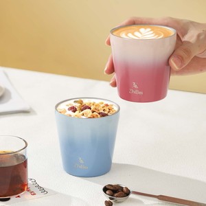 Taza de acero inoxidable ZhiBei, taza de café con aislamiento de doble capa y color degradado para viajes, acero 304 - Product Image 2