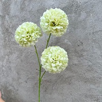 Hydrangea artificiel en bois à 3 têtes, style plissé minimaliste, arrangements floraux pour mariages, événements, fleurs d'extérieur