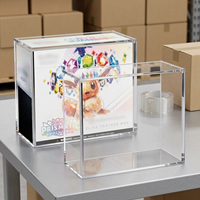 Boîte de présentation moderne en acrylique transparent écologique avec couvercle, étui de protection scellé pour cartes à collectionner, étagère pour collectionneurs