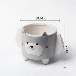 Entrega rápida planta lindo ollas <span class=keywords><strong>de</strong></span> cerámica erizo cachorro pequeño suculento Animal pote <span class=keywords><strong>de</strong></span> flor - Product Image 3