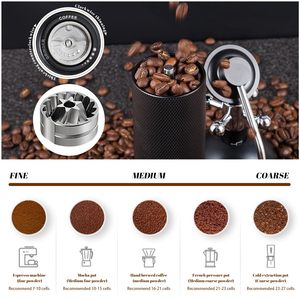 Al-Alloy Body 420 Stainless Steel Burr Homeuse Espresso Mini Small Hand Mill Portable Manual <strong>Coffee</strong> <strong>Grinder</strong> - Product Image 5
