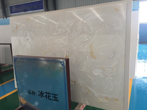 Mờ chất lượng cao nhân tạo đá cẩm thạch trắng Onyx slab đá 2700x1800 mét với tĩnh mạch tự nhiên - Product Image 5