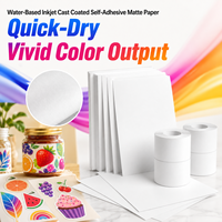 Papier autocollant pour étiquettes de produits, imprimable jet d'encre, rouleau jumbo, adhésif simple face, rouleau d'étiquettes adhésives sur mesure