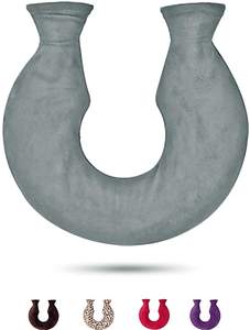 Bouteille d'eau chaude en flanelle en forme de U avec sac d'eau chaude en tissu pelucheux Protection du cou en PVC - Product Image 2