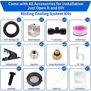 Pulverizador de Baja Presión Entengke de 10m con 10 Cabezales Azules, Control Manual, Nebulización Fina, Riego por Goteo, Enfriamiento Exterior - Product Image 5