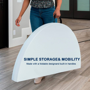 Venta al por mayor de muebles duraderos para exteriores, para fiestas, bodas, banquetes, <span class=keywords><strong>catering</strong></span>, mesas y sillas plegables redondas de plástico para eventos - Product Image 2