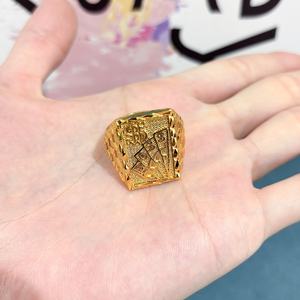 Anillo Cuadrado Geométrico Retro Chapado en Oro de 24K de Lujo JXX, Accesorio de Moda Hip-Hop para Hombre/Mujer, Ideal para Fiestas, Principalmente para Compromisos - Product Image 2