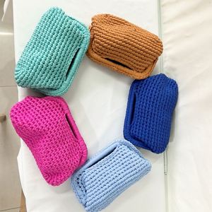 Women's High-End Polyester Clutch Bag Hand-Crocheted with Open Closure Versatile Simple Chain Cloud Design for Leisure Travel - Product Image 2