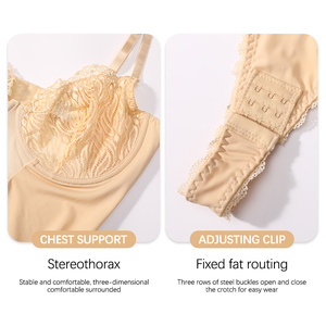 Oem/ODM biểu tượng tùy chỉnh bodysuit Breathable bụng phẳng cơ thể đám cưới Shaper với đệm hip Pads và mông Lift Shaper - Product Image 6