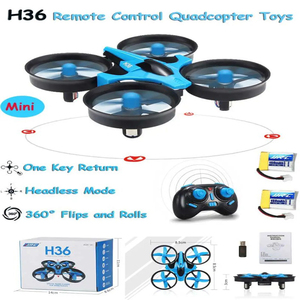<span class=keywords><strong>JJRC</strong></span> <span class=keywords><strong>H36</strong></span> 2.4G 4CH RC Drone avec télécommande gyroscopique à 6 axes Quadcopter Jouets Mode sans tête 360 ° Flips/Rolls Mini RC Drone pour enfants - Product Image 2
