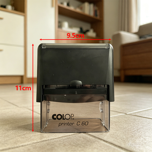 C60 <span class=keywords><strong>COLOP</strong></span> Tampon <span class=keywords><strong>encreur</strong></span> rectangulaire en plastique noir personnalisé pour nom/adresse, impression numérique, pour bureau, entreprise, usage personnel - Product Image 2
