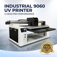 Imprimante UV 9060 4 têtes d'impression XP600 I3200, imprimante à plat haute vitesse pour la production de cadeaux et l'emballage en série