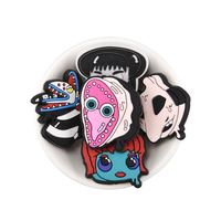 Manik-manik fokus silikon labu Halloween manik-manik silikon untuk pena manik-manik silikon karakter fokus untuk kerajinan kalung gelang