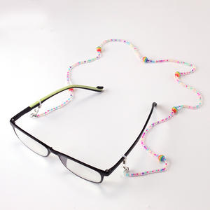 Cadena para Gafas y Mascarillas, con Cuentas de Colores Mixtos, Antideslizante, de Aleación, Estilo Europeo y Americano, Primavera 2024 - Product Image 4