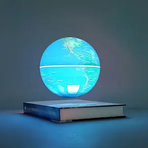 6 pollici 14cm levitazione magnetica rotante colori bianchi e RGB che cambiano LED illuminato mappa del mondo globo galleggiante