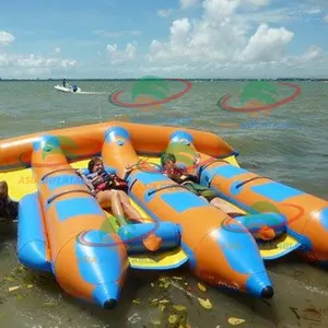 Funny Inflatable Fish Tube Towable , Flying Inflatable Fish Boat , Inflatable Flying Water Tube