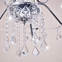 Chaîne de suspension en cristal transparent de 27 cm avec pendentif feuille, design vintage, durable, pour rideaux, lampes, mariages et décoration intérieure