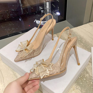 10CM/8CM/6CM 멋진 스타일 Zapatos Mujer De Fiesta 라인 석 슬링 백 스트랩 여성 웨딩 파티 섹시한 하이힐 - Product Image 1