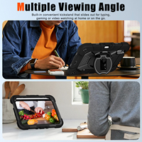 Casing Pelindung iPad mini 8 Anti-Shock Silikon PC Heavy Duty, Stand Lipat Anti-Slip Anti-Jatuh 3 in 1