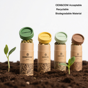 Bán buôn plantable hạt giống giấy bao bì hộp phân hủy sinh học Composite giấy có thể ống tròn sinh thái thân thiện hạt giống trái cây container - Product Image 2