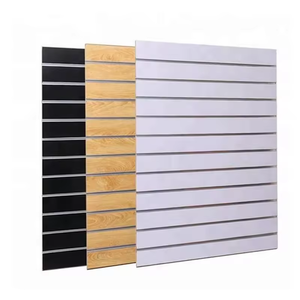 Hiện đại Sản xuất nhôm chèn <span class=keywords><strong>MDF</strong></span> <span class=keywords><strong>Board</strong></span> slatwall Panel cho siêu thị hiển thị - Product Image 2