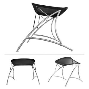 Nouveau Bimini Top à 2 arceaux en acier inoxydable anti-UV avec <span class=keywords><strong>tissu</strong></span> imperméable pour <span class=keywords><strong>bateau</strong></span>, compatible avec les tours de wakeboard et les tours Monster Tower - Product Image 2