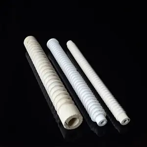 Refractory Good thermal shock resistance corundum mullite ceramic screwed tube