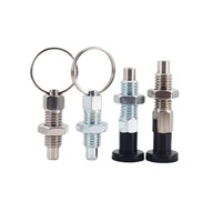 Piston indexeur à bouton en acier inoxydable, filetage fin/gros, goupille de positionnement rétractable à ressort