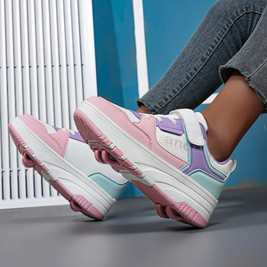 Nhà Máy Giá Biểu Tượng Tùy Chỉnh Chuyên Nghiệp Đầy Màu Sắc Sneakers Chàng Trai Cô Gái Thoáng Khí Con Lăn Giày Cho Nam Giới Có Thể Điều Chỉnh Đường Thẳng - Product Image 3